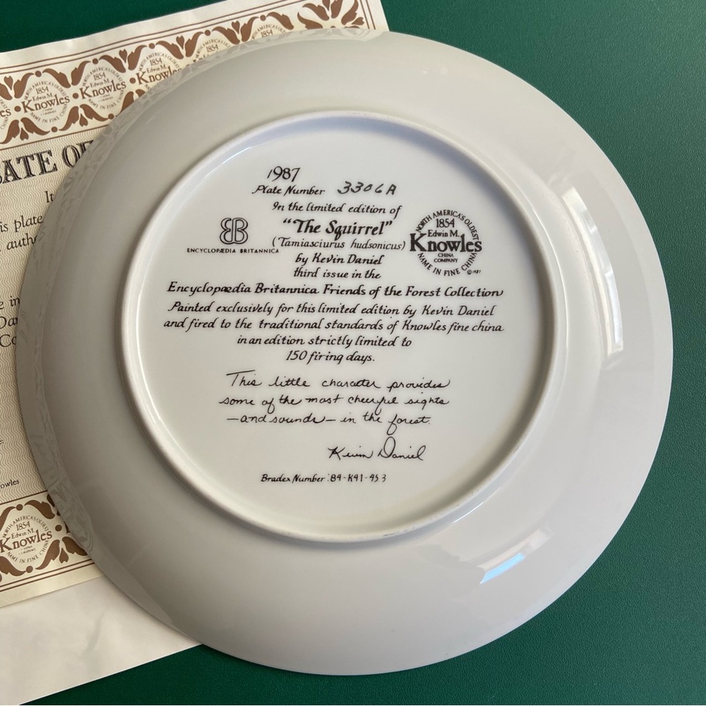 Knowles Collector's Plate - Picture 3 of 3
